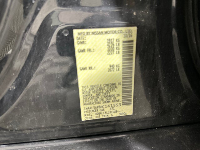 2017 Nissan Altima 2.5 SV