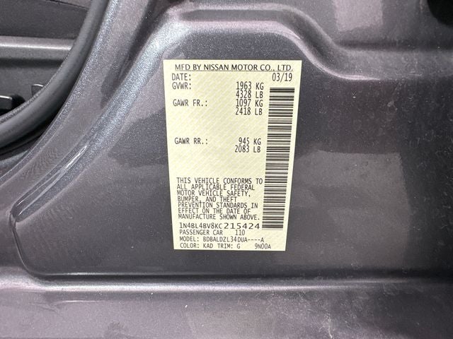 2019 Nissan Altima 2.5 S