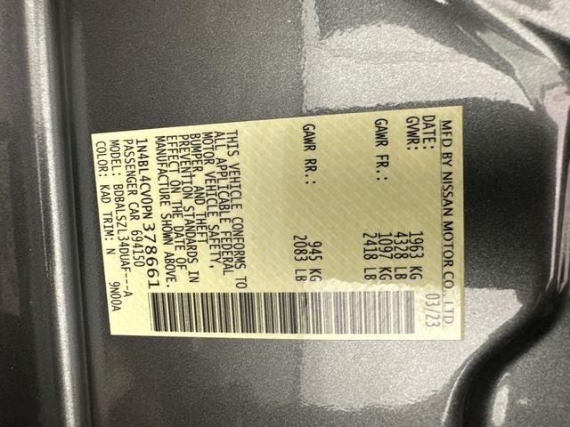 2023 Nissan Altima 2.5 SR Premium Package