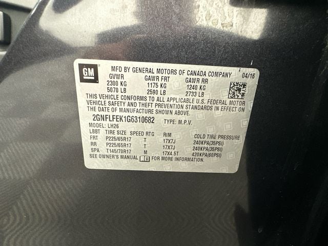 2016 Chevrolet Equinox LT