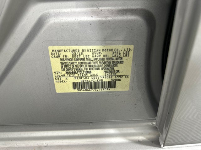 2012 Nissan Sentra 2.0 SL