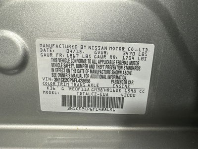 2015 Nissan Versa Note S Plus