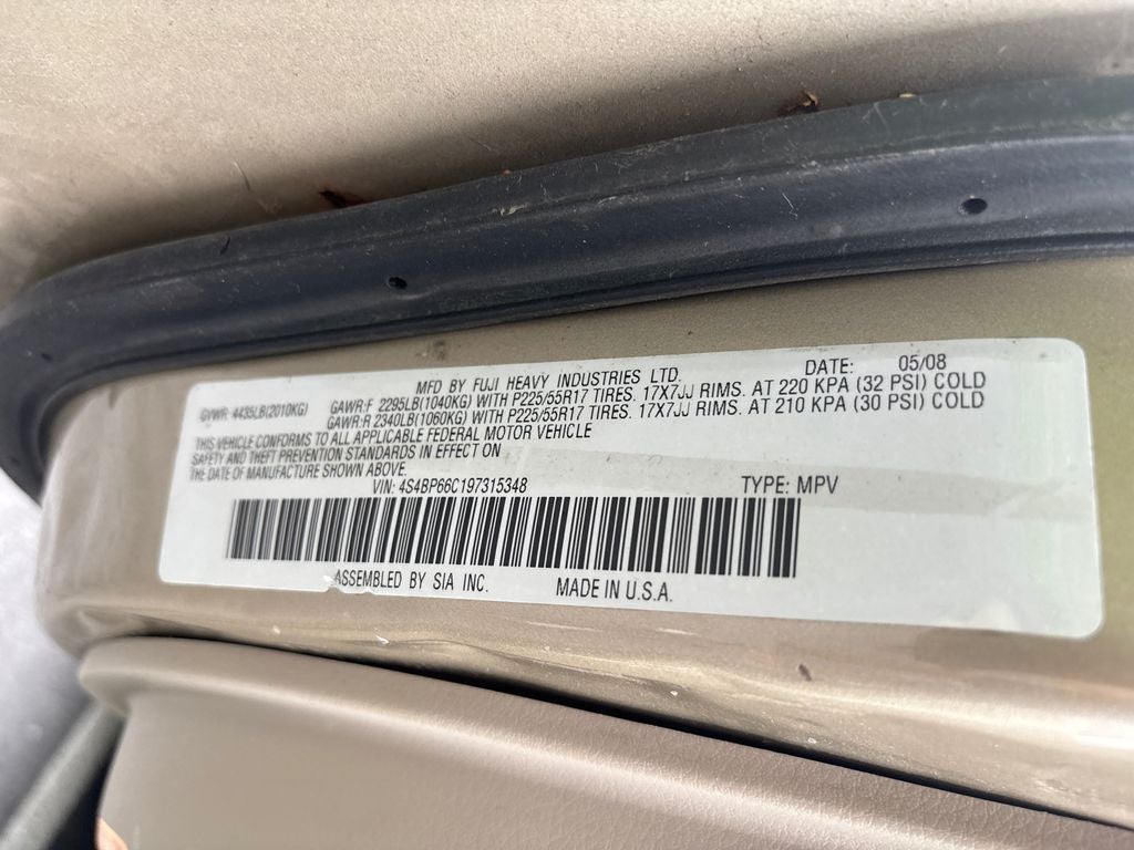 2009 Subaru Outback 2.5i Limited