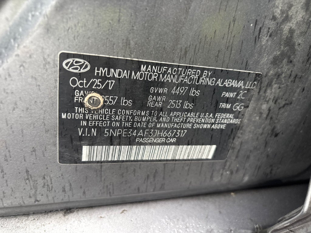 2018 Hyundai SONATA SEL W/SULEV