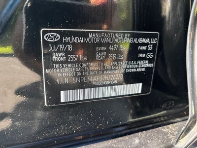 2018 Hyundai SONATA SEL+ W/SULEV