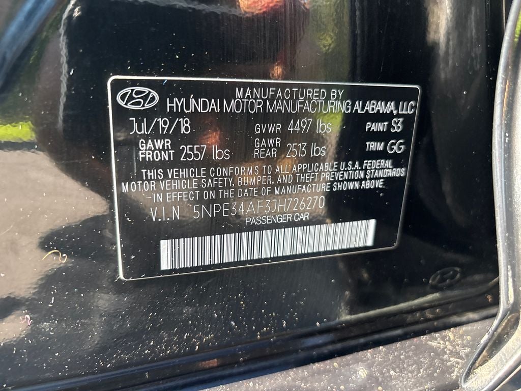 2018 Hyundai SONATA SEL+ W/SULEV