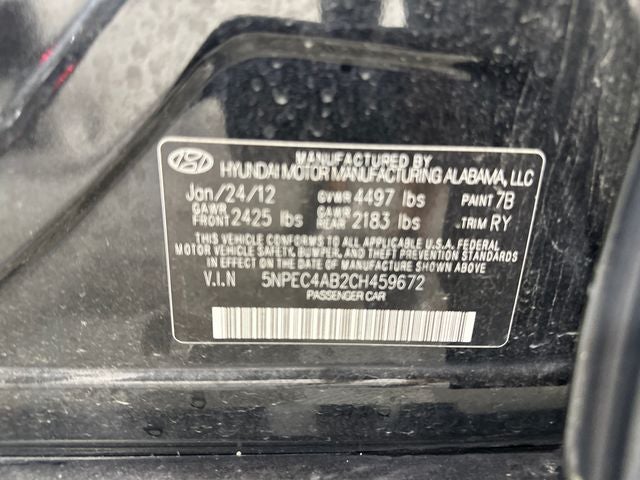 2012 Hyundai SONATA SE