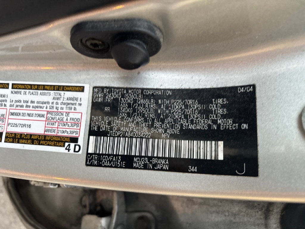 2004 Toyota Highlander V6