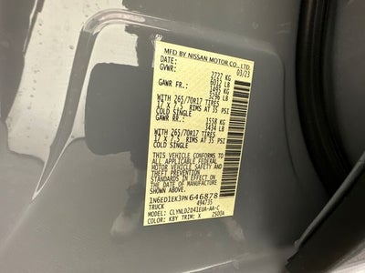 2023 Nissan Frontier PRO-4X Technology Package