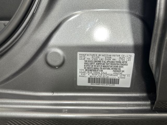 2025 Nissan Versa 1.6 SV
