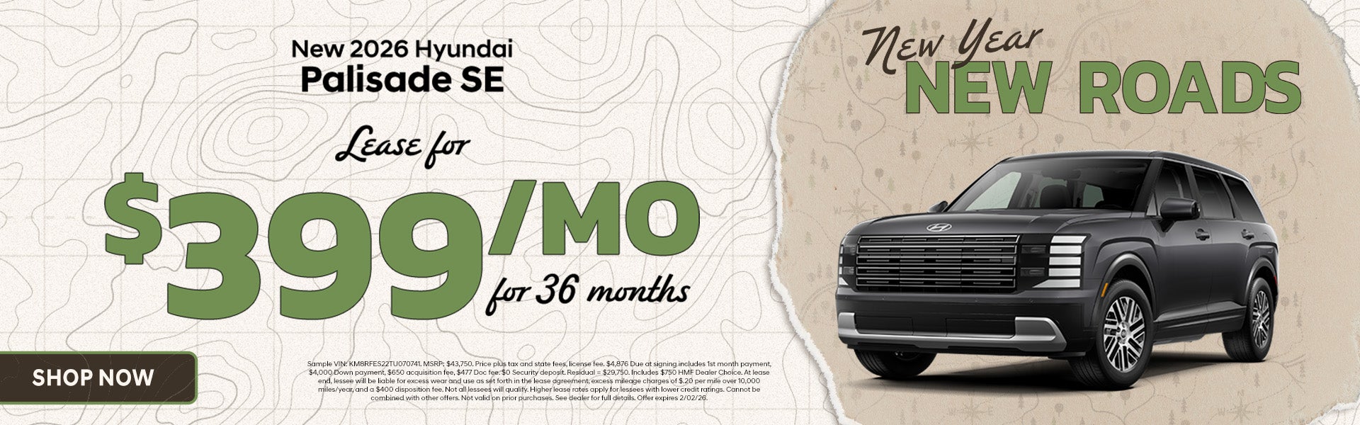 Lease a New 2026 Palisade!