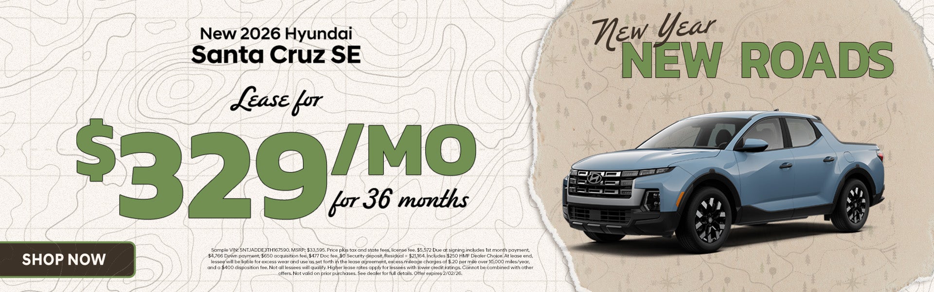 Lease a New 2026 Santa Cruz!