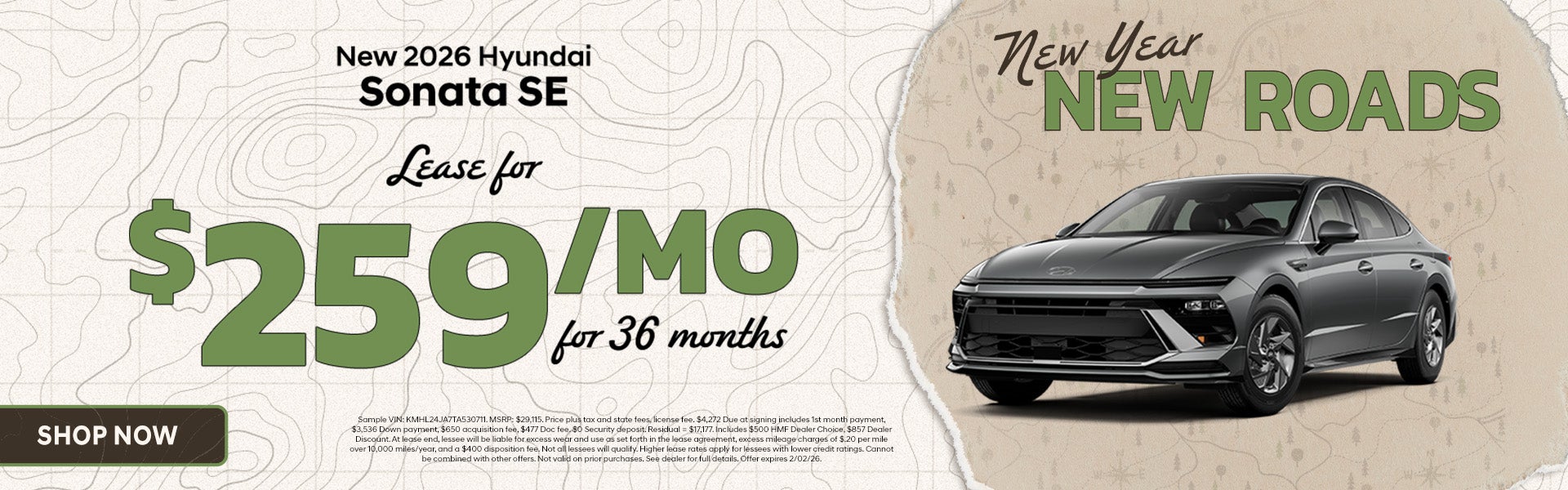 Lease a New 2026 Sonata!