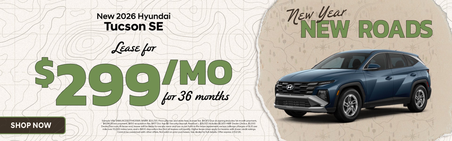 Lease a New 2026 Tucson!