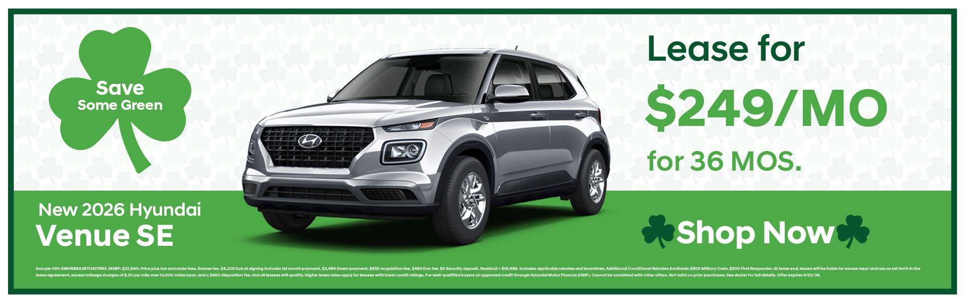 Lease a New 2026 Venue!