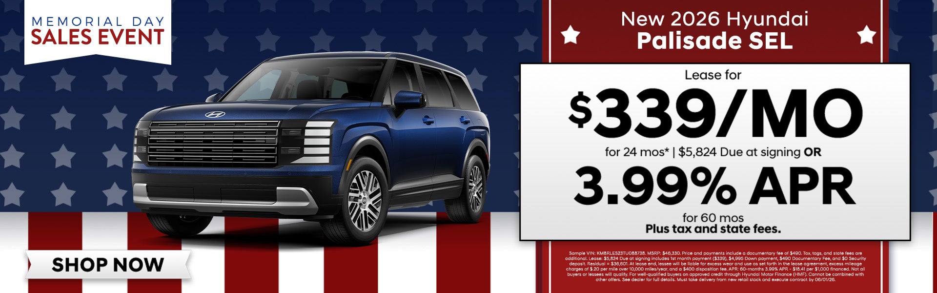 Lease a New 2026 Palisade SEL!