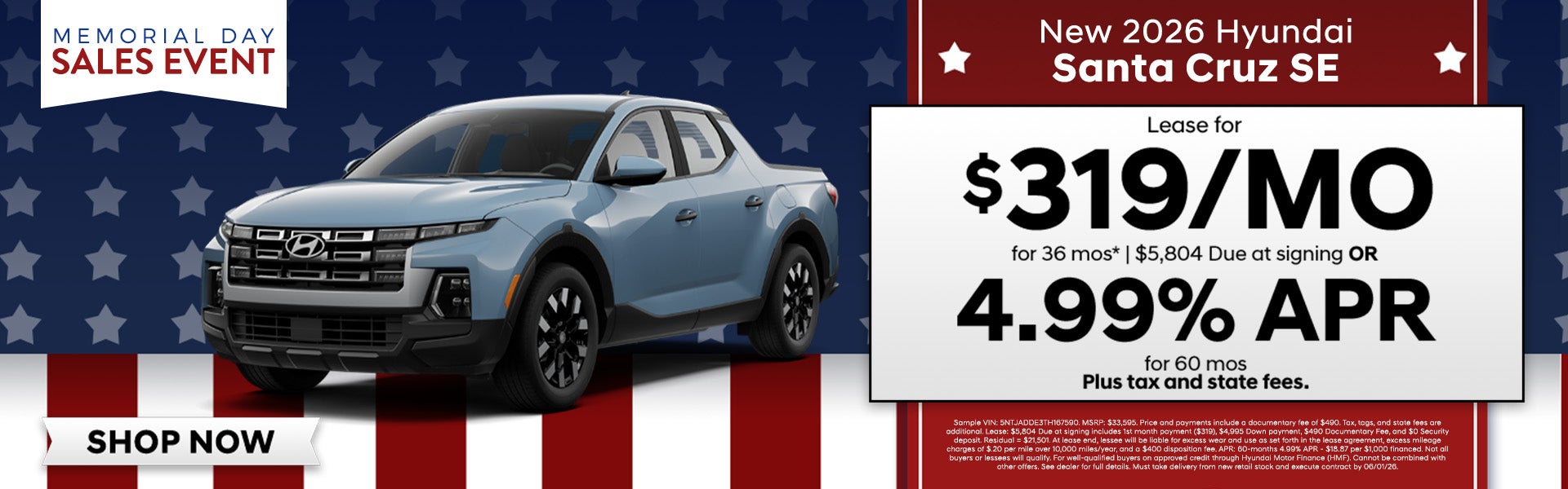 Lease a New 2026 Santa Cruz!